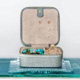 Raw Silk Light-green Jewellery box