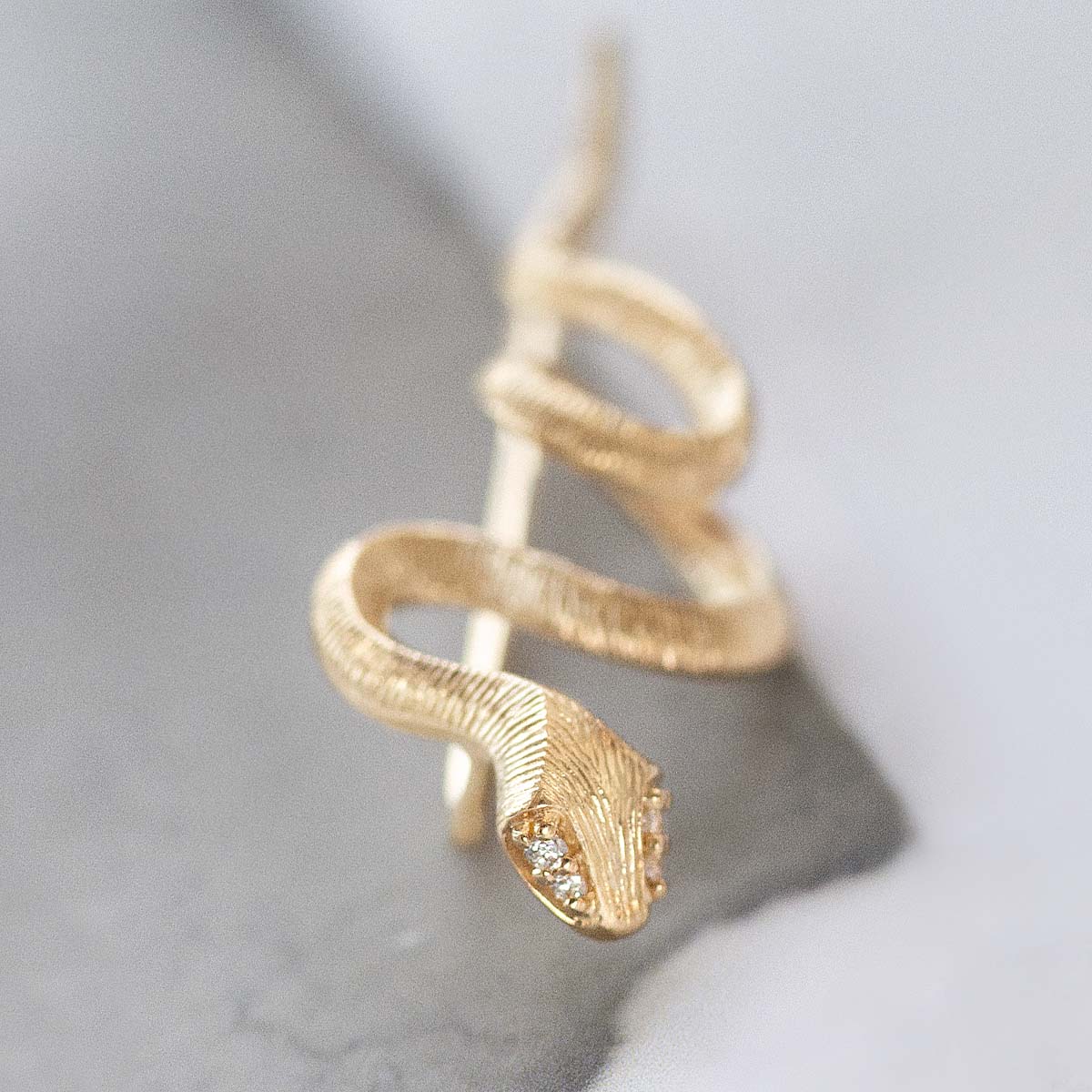 Snakes 18K Guld Ørering m. Diamanter
