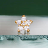 Large Shooting Stars 18K Gold Studs w. Diamonds
