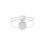 Imagine Pear 18K Gold, Whitegold or Rosegold Ring w. Diamond