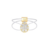 Imagine Pear 18K Gold, Whitegold or Rosegold Ring w. Diamond