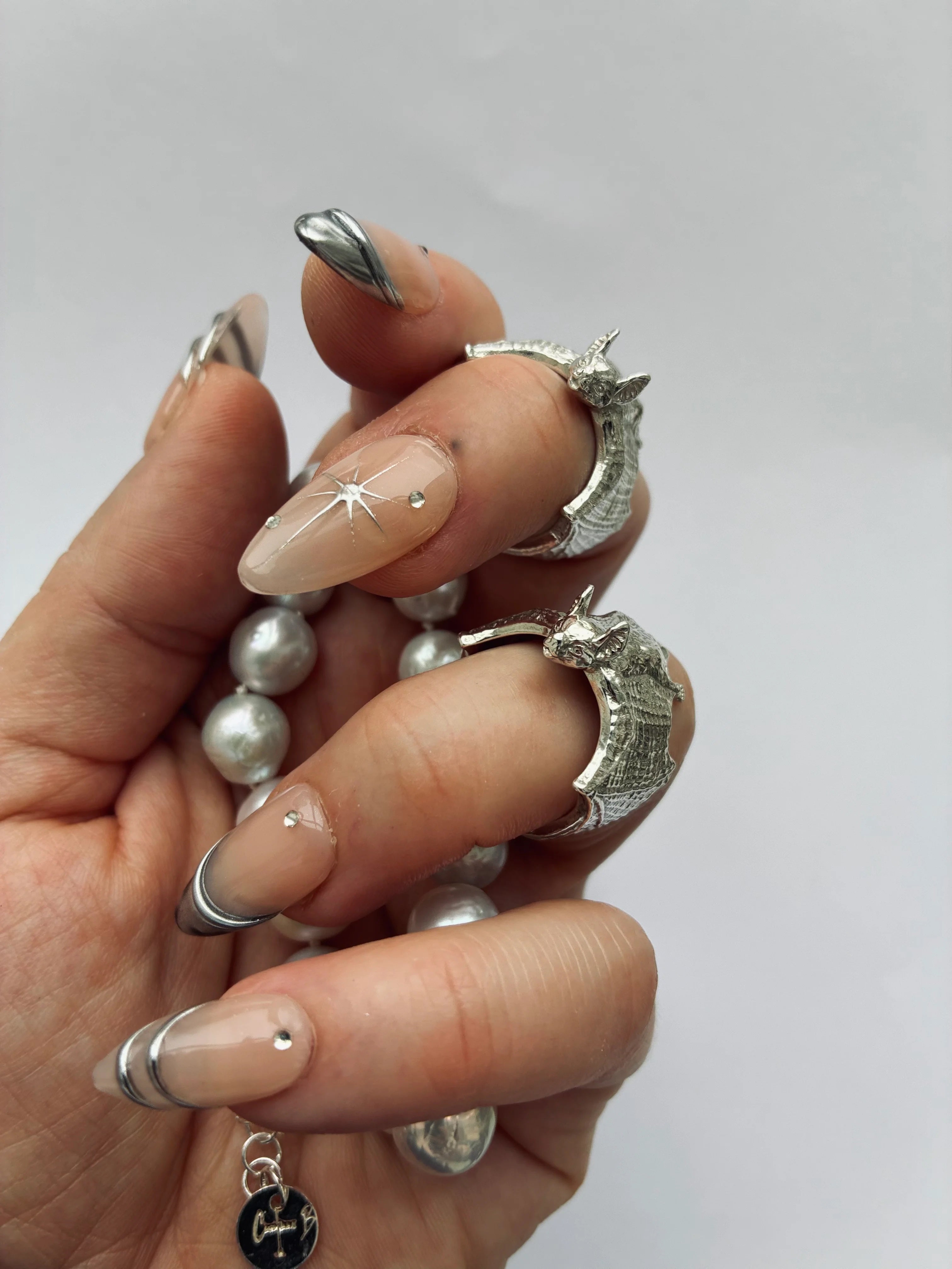 Sølv Flagermus Ring
