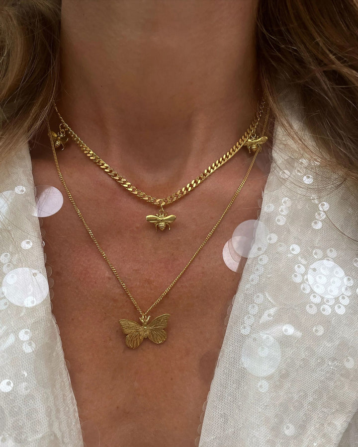 Beehive Gold Plated Necklace