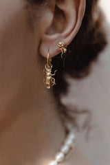 Beetle Gold Plated Hoops
