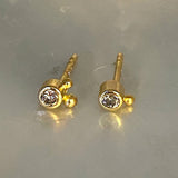 18K & 22K Guld Studs m. Diamanter