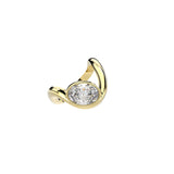 Bare Souls Wave 18K Guld Ring m. 1,00 ct Oval Diamant