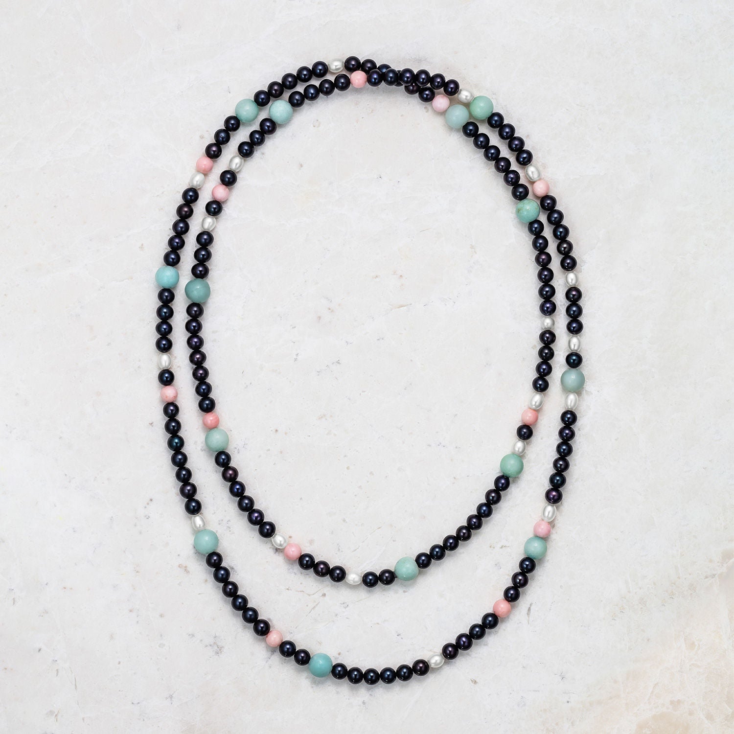 Pearl & Bead Long Necklace