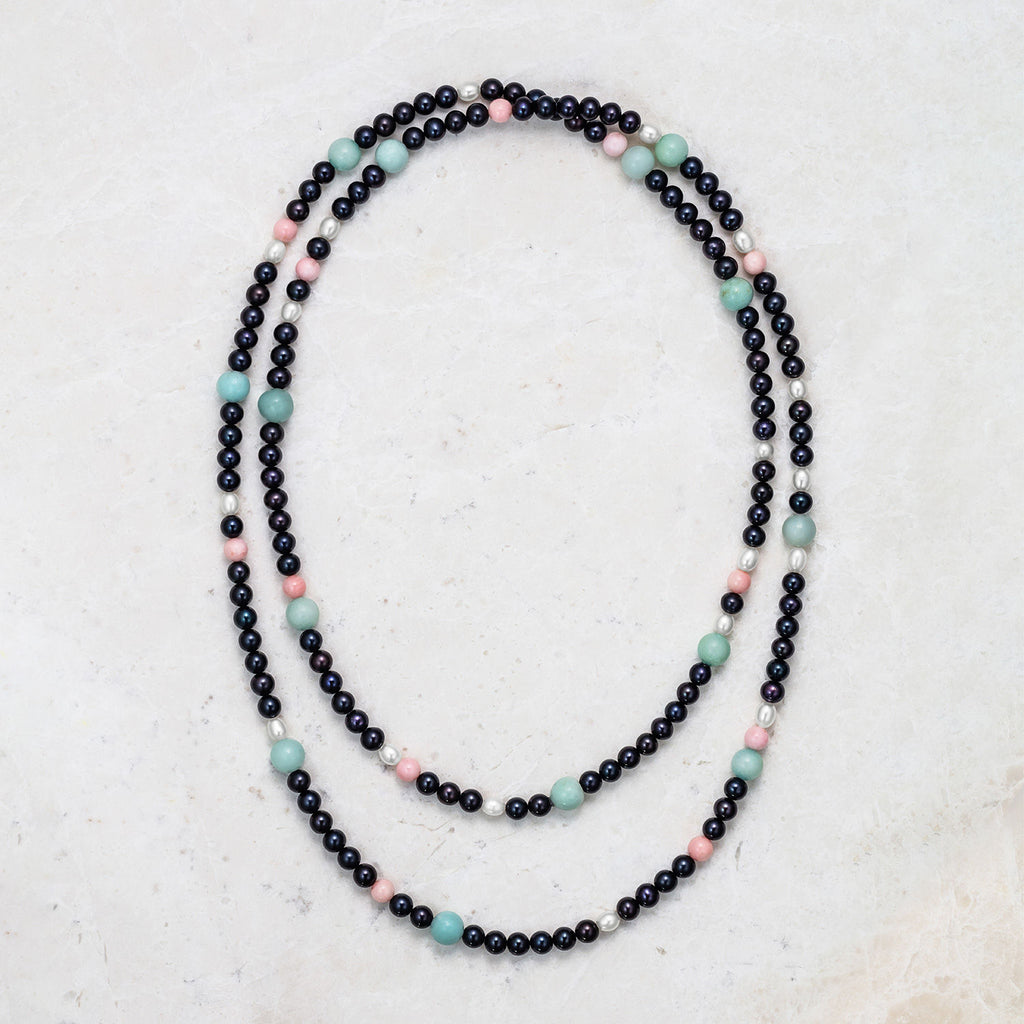 Pearl & Bead Long Necklace