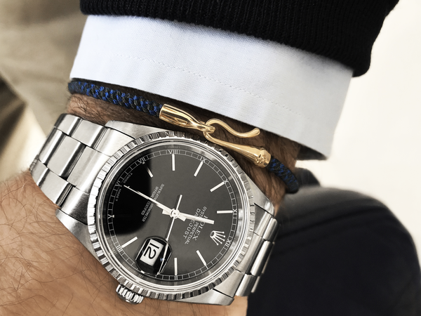 Midnight theme Life men's 18K Whitegold Bracelet