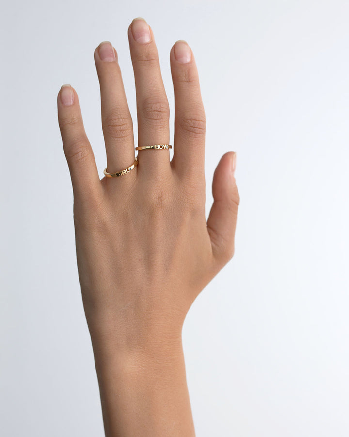 Becoming Boy 14K or 18K Gold Ring w. Lab-Grown Diamond