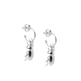 Beetle Silver Hoops