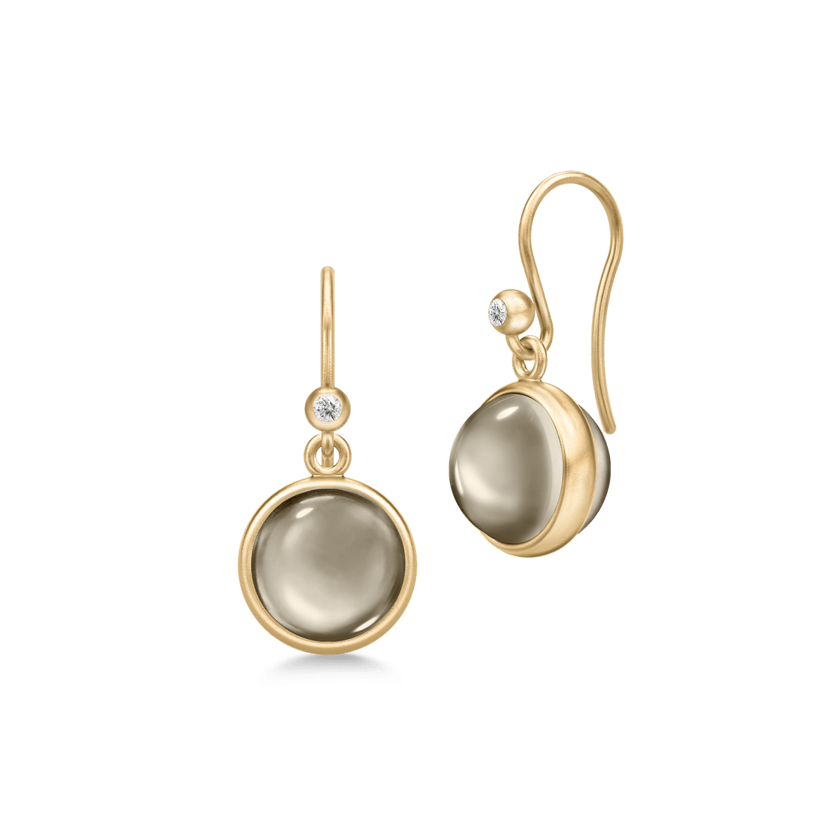 Prime Gold Plated Ohrringe w. Smokey Crystal