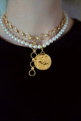 Sun Disc 18K Gold Pendant