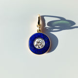 Lapis & Diamond 18K Gold Pendant