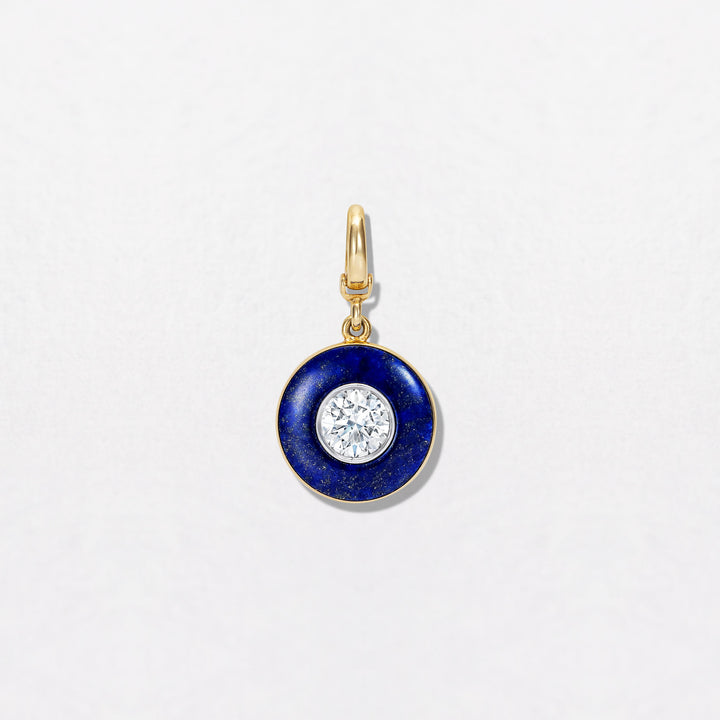 Lapis & Diamond 18K Gold Pendant