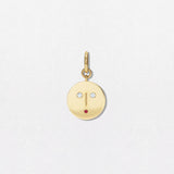 Diamond & Ruby Face 18K Gold Pendant