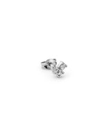 Diamond Cluster 14K Whitegold Studs w. Lab-Grown Diamonds