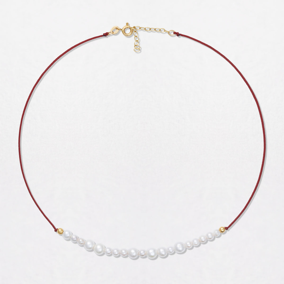 Pearl Cord 18K Gold Necklace