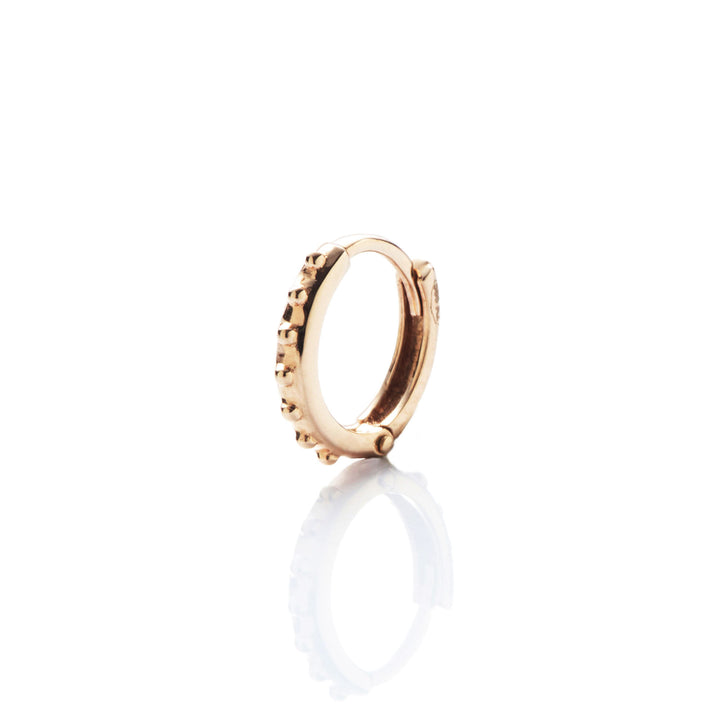 Pled Stella Mini 18K Gold Hoop w. Diamonds