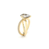 Reflection Engagement 18K Gold Ring w. Lab-Grown Diamonds