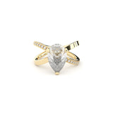 Reflection Engagement 18K Gold Ring w. Lab-Grown Diamonds