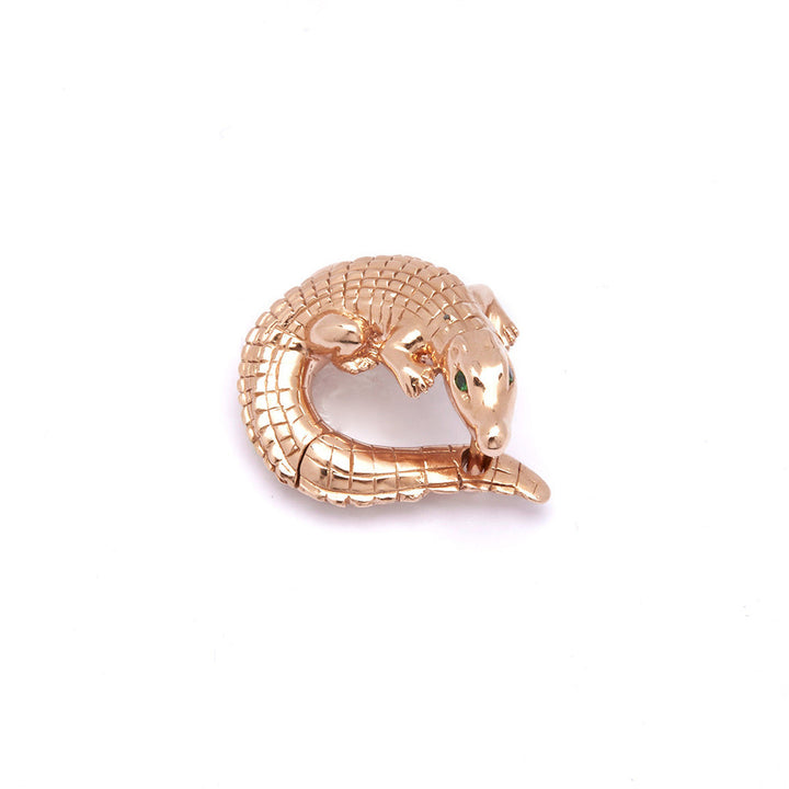 Alligator Twist 18K Rosaguld Ørering m. Tsavorite