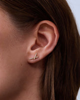 Intersection Pavé 14k Whitegold Studs w. Diamonds