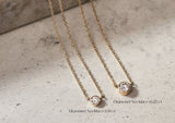 14k Gold Halskette Halskette w. 0,25ct Diamond