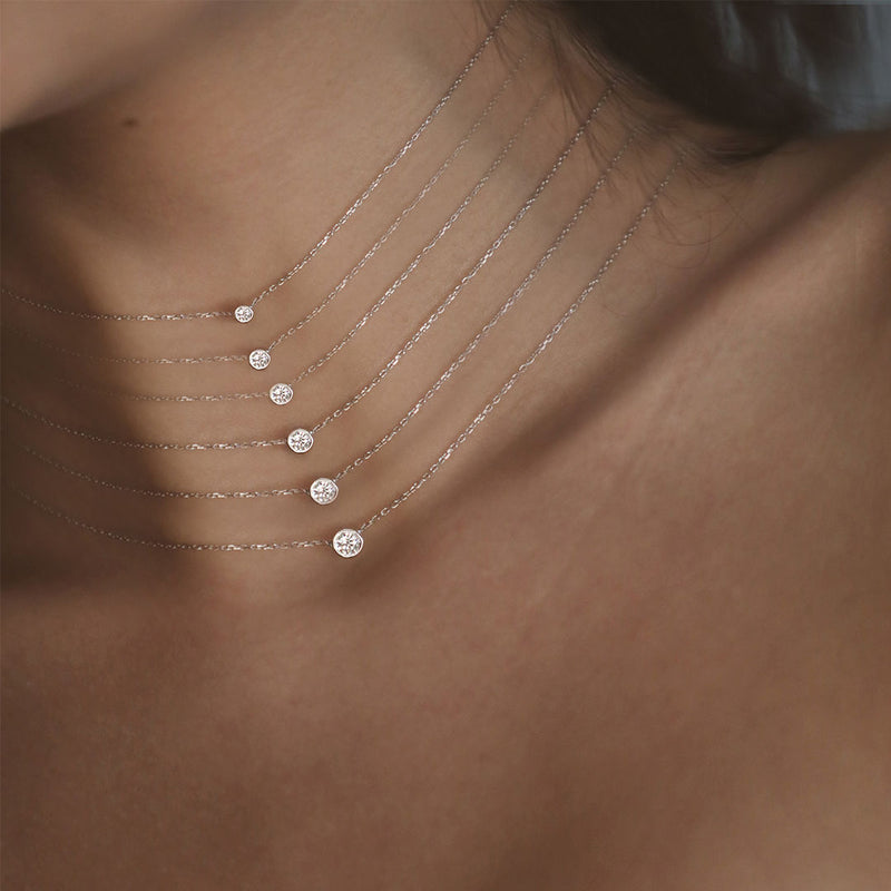 Alexa Fine Jewelry | Dot 18K Gold Necklace w. Diamond
