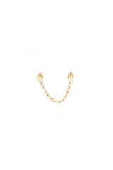 Double Pear Loop 18K Gold Earring