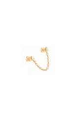 Double Pear Loop 18K Gold Earring