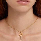Pouvoir 18K Gold Necklace w. Lab-Grown Diamonds
