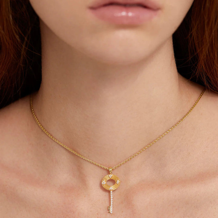 Pouvoir 18K Gold Necklace w. Lab-Grown Diamonds