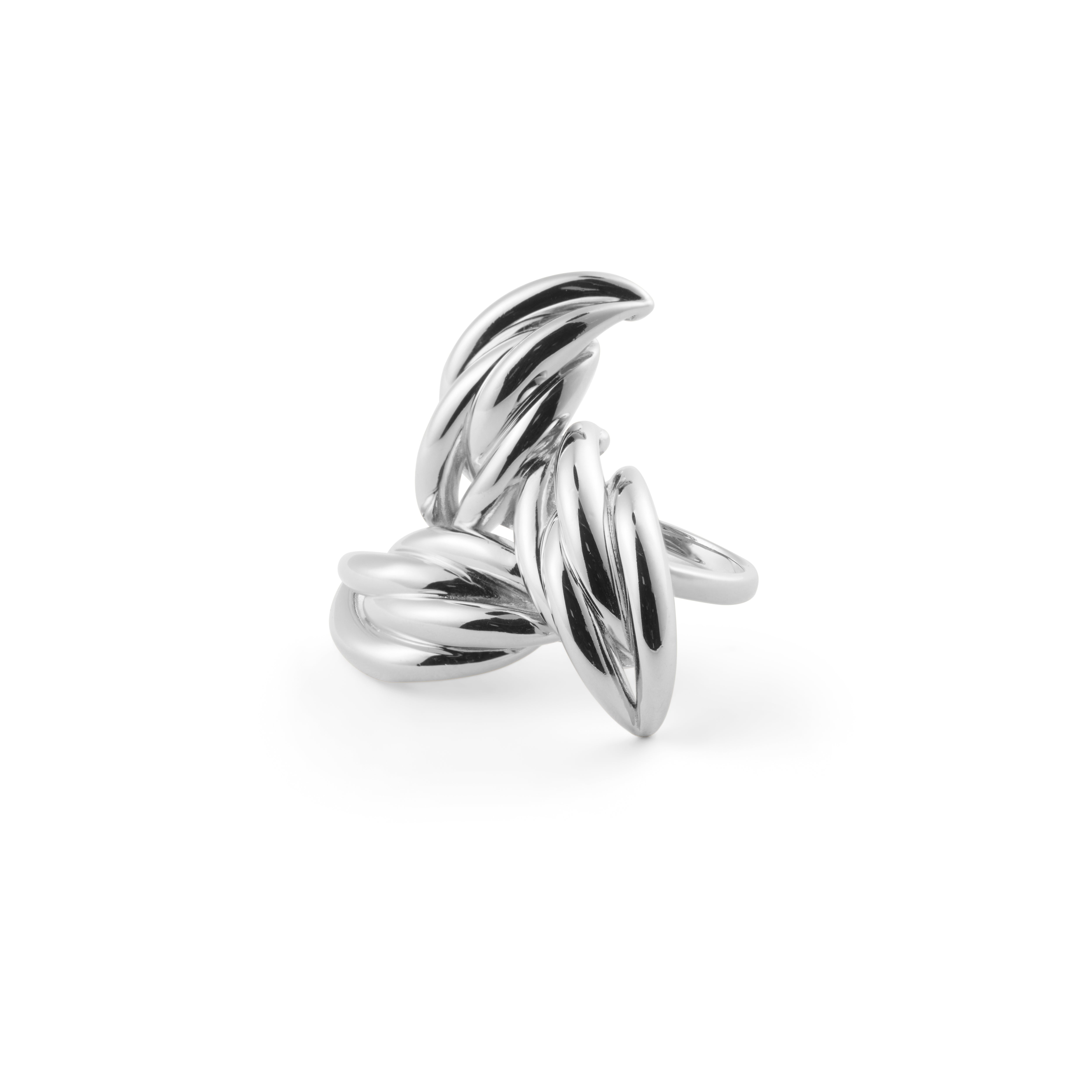 Verve White Rhodium on Brass Ring