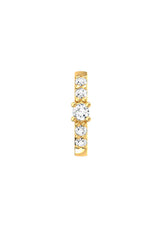One Pave 18K Gold Hoop w. Lab-Grown Diamond