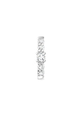 One Pave 18K Whitegold Hoop w. Lab-Grown Diamond