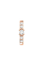One Pave 18K Rosegold Hoop w. Lab-Grown Diamond