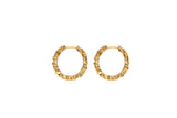 IX Crunchy Edge Gold Plated Hoop
