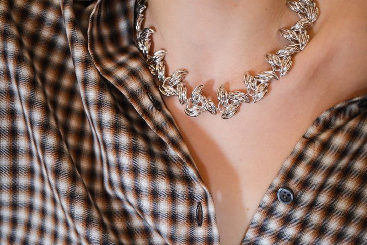 Verve White Rhodium on Brass Necklace