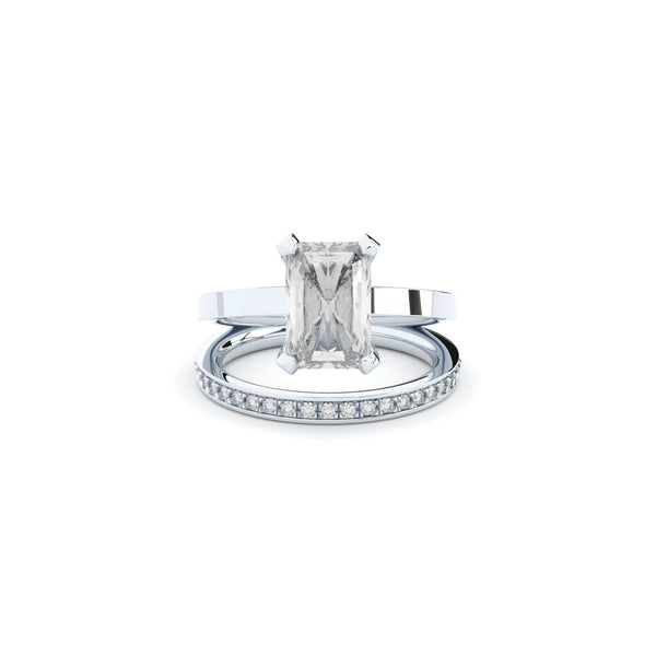 Reflektion 18K Hvidguld Ring m. Lab-Grown Diamanter