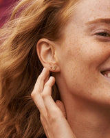 Facet Bar 14K Whitegold Studs