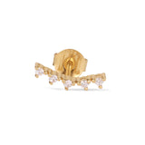 Five Stars Gold Plated Earring w. Zirconia