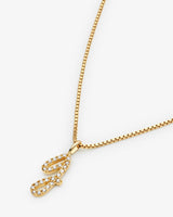 Initial G 14k Gold Necklace w. Lab-Grown Diamonds
