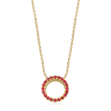 Claire 18K Gold Necklace w. Rubies