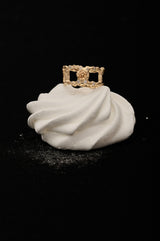 November Fødselssten 18K Guld Ring m. Citrin & Safirer