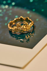 Krebs 18K Guld Ring m. Diamanter