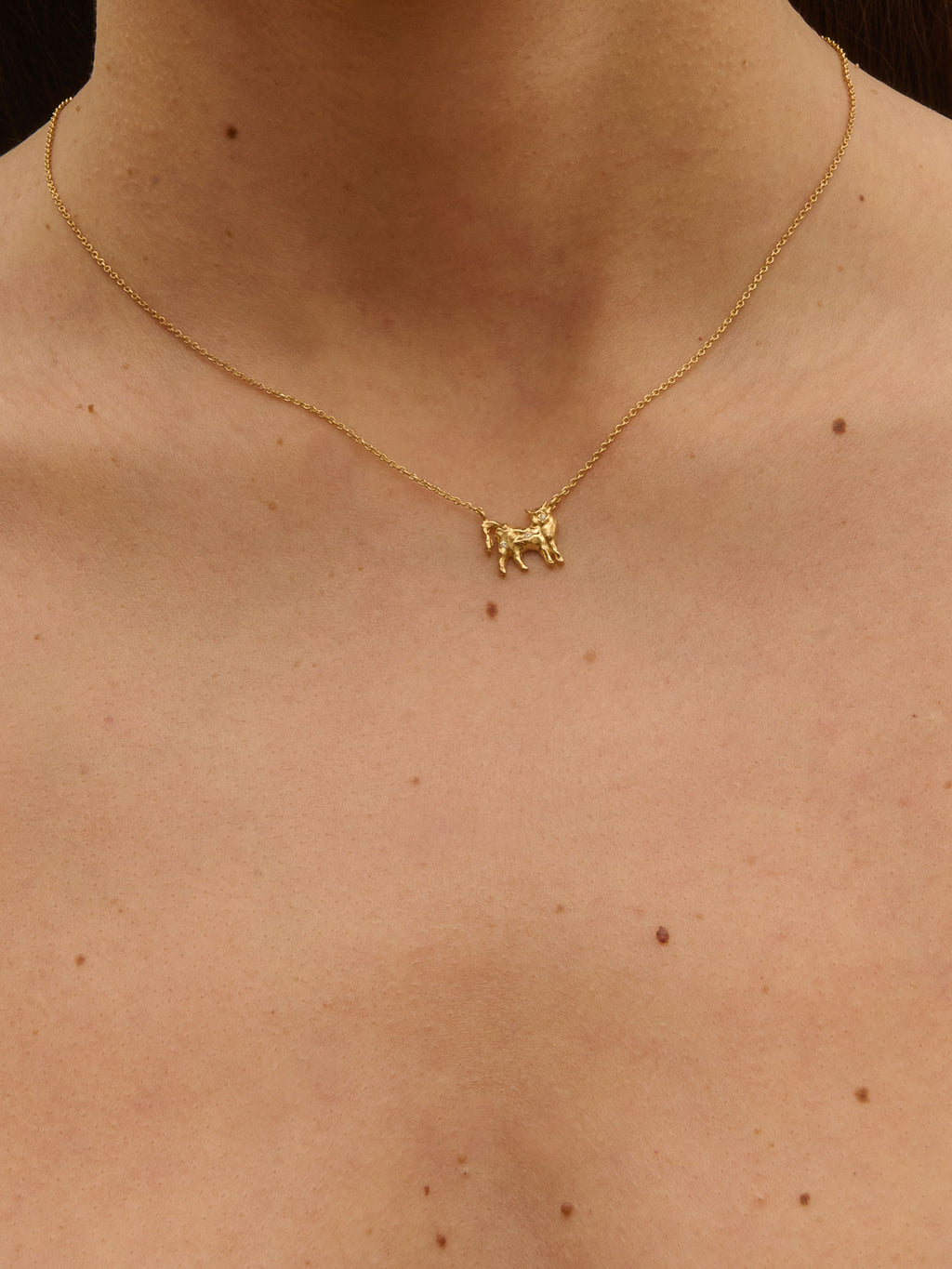 Taurus 18K Gold Halskette w. Diamanten
