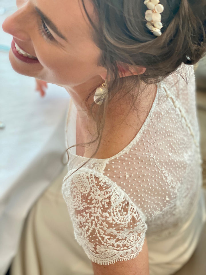 Baroque Pearl & Diamond 18K Gold Earrings