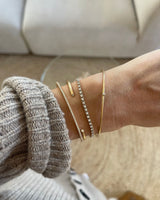 Signature Tennis 18K Gold, Whitegold or Rosegold Bracelet w. Diamonds