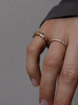 Nonna's Dome 18K Gold, Whitegold or Rosegold Ring w. Diamonds